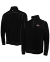 Tommy Bahama Men's Black Georgia Bulldogs Big Tall Tobago Bay Tri-blend Quarter-zip Sweatshirt In Black