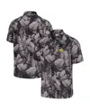 Tommy Bahama Black Las Vegas Raiders Bahama Coast Nuevo Fronds Camp Button-up Shirt In Black