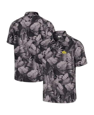 Tommy Bahama Men's Black Iowa Hawkeyes Coast Nuevo Fronds Button-up Shirt