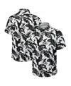 Tommy Bahama Black Washington Commanders Sport Harbor Island Hibiscus Camp Button-up Shirt In Black