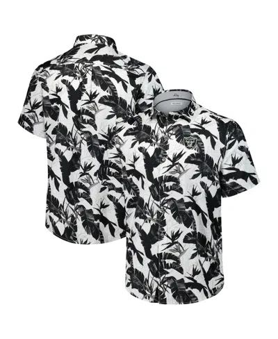 Tommy Bahama Men's Black Las Vegas Raiders Sunnyvale Blooms Camp Button-up Shirt