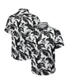 Tommy Bahama Black Washington Commanders Sport Harbor Island Hibiscus Camp Button-up Shirt In Multi