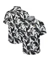 Tommy Bahama Black Washington Commanders Sport Harbor Island Hibiscus Camp Button-up Shirt In Multi