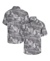 Tommy Bahama Men's Black Miami Dolphins Coconut Point Isla Palmetta Camp Button-up Shirt