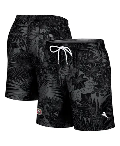 Tommy Bahama Kids' Men's Black San Francisco 49ers Naples Santiago Palm Shorts