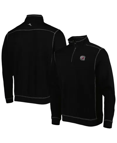 Tommy Bahama Men's Black South Carolina Gamecocks Sport Tobago Bay Tri-blend Mock Neck Half-zip Jacket