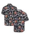 Tommy Bahama Black Georgia Bulldogs Veracruz Cay First Down Blooms Button-up Shirt In Gray