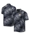 Tommy Bahama Men's Black Wake Forest Demon Deacons Coast Luminescent Frond Islandzone Button-up Camp T-shirt In Black