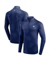 TOMMY BAHAMA MEN'S BLUE FANATICS CORPORATE DELRAY FROND ISLAND ZONE HALF-ZIP JACKET