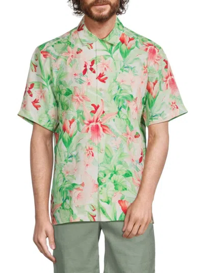 Tommy Bahama Men's Bonita Springs Linen Shirt In Green Multi