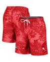 Tommy Bahama Men's Scarlet Ohio State Buckeyes Naples Santiago Palms Board Shorts In Animal Print