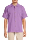 Tommy Bahama Men's Coastal Breeze Regular Fit Silk Blend Shirt In Hyacinth Purple
