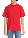 Tommy Bahama Men's Coastal Breeze Regular Fit Silk Blend Shirt In Paramour Red