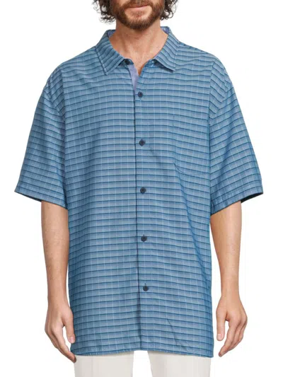 Tommy Bahama Men's Coconut Point Check Shirt In Dark Blue