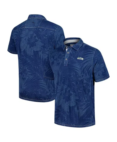 Tommy Bahama Men's College Navy Seattle Seahawks Sport Santiago Paradise Polo Shirt In Blue