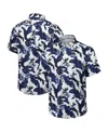 Tommy Bahama Navy Denver Broncos Sunnyvale Blooms Camp Button-up Shirt In Blue