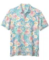 Tommy Bahama Costa Wave Positana Palms Short Sleeve Button-up Shirt In Blue