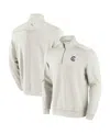 Tommy Bahama Men's Cream Chicago Cubs Sport Tobago Bay Tri-blend Half-zip Sweatshirt In Neutral