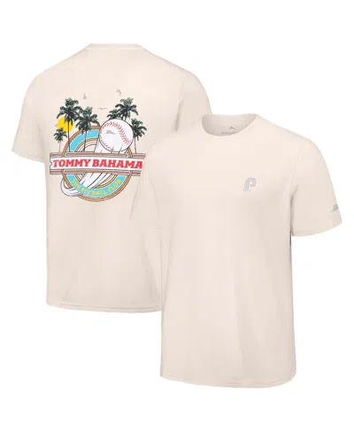 TOMMY BAHAMA MEN'S CREAM PHILADELPHIA PHILLIES FLY BALL CLUB T-SHIRT