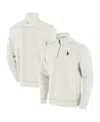 Tommy Bahama Men's Cream San Diego Padres Sport Tobago Bay Tri-blend Half-zip Sweatshirt In White
