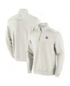 Tommy Bahama Men's Cream Texas Rangers Sport Tobago Bay Tri-blend Half-zip Sweatshirt In Neutral