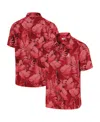 Tommy Bahama Men's Crimson Alabama Crimson Tide Big Tall Coast Nuevo Fronds Islandzone Button-up Shirt In Red