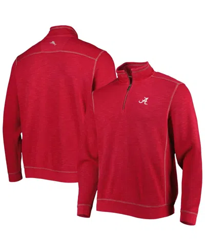 Tommy Bahama Men's Crimson Alabama Crimson Tide Sport Tobago Bay Tri-blend Mock Neck Half-zip Jacket