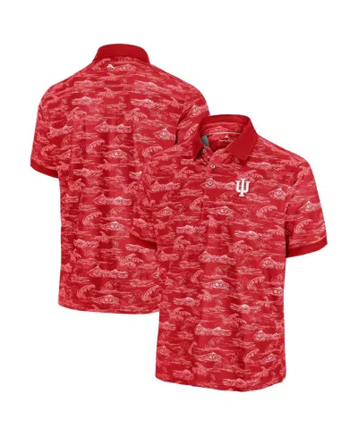 Tommy Bahama Crimson Indiana Hoosiers Sport Bay View Islandzone Polo In Red