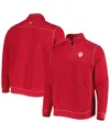 Tommy Bahama Crimson Indiana Hoosiers Sport Tobago Bay Tri-blend Mock Neck Half-zip Jacket In Crimson