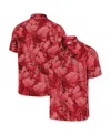 Tommy Bahama Men's Crimson Oklahoma Sooners Coast Nuevo Fronds Button-up Shirt In Red