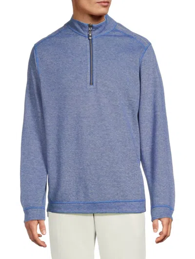 Tommy Bahama Men's Daylight Horizon Cotton-blend Pullover Jacket In Blue