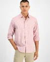 Tommy Bahama Men's Feather Skies Cotton Chambray Shirt In Pink