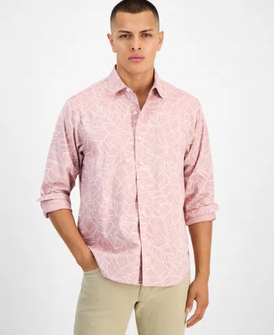 Tommy Bahama Men's Feather Skies Cotton Chambray Shirt In Pink