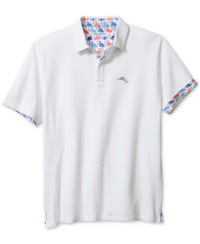 Tommy Bahama Men's Flamingo Mingle 5 O'clock Short Sleeve Polo Shirt