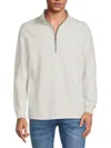 Tommy Bahama Men's Flipside Zip Up Pullover In Cloud Heather