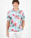 Tommy Bahama Fridas Garden Silk Camp Shirt In Morning Sky