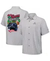 Tommy Bahama Men's Gray Atlanta Braves Hit And Run Silk Camp Button-up Shirt In Gray