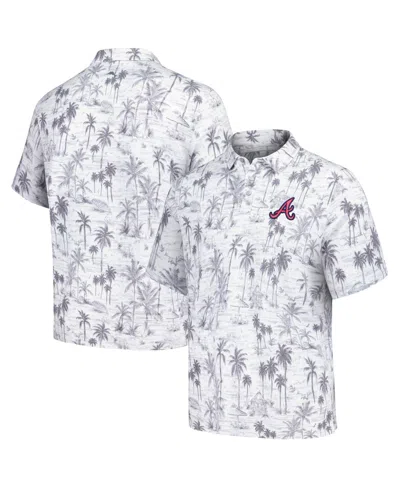 Tommy Bahama Men's Gray Atlanta Braves Sport Cabana Shores Islandzone Tri-blend Polo