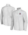 Tommy Bahama Men's Gray Los Angeles Dodgers Delray Frond Islandzone Half-zip Jacket In White