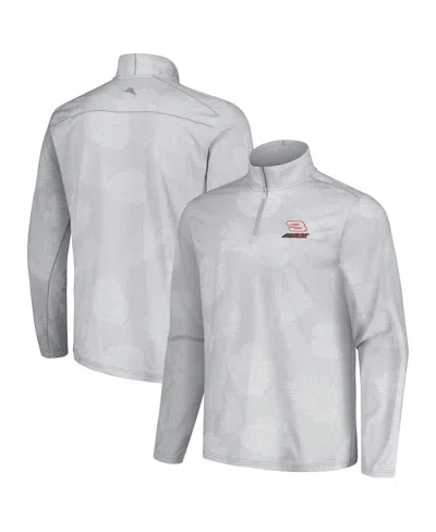 Tommy Bahama Men's Gray Dale Earnhardt Delray Frond Islandzone Half-zip Jacket
