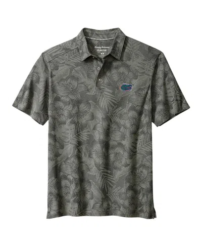 Tommy Bahama Men's Gray Tennessee Volunteers Palm Fresco Hibiscus Islandzone Polo Shirt In Multi