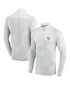 Tommy Bahama Men's Gray Illinois Fighting Illini Delray Frond Islandzone Half-zip Jacket In Gray