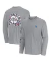 Tommy Bahama Men's Gray Los Angeles Dodgers Tropic Curveball Lux Long Sleeve T-shirt In Gray