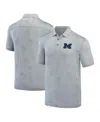 Tommy Bahama Men's Gray Michigan Wolverines Sport Palm Coast Palmera Islandzone Polo In Gray