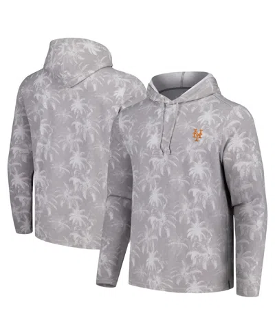 Tommy Bahama Men's Gray New York Mets Palm Frenzy Hoodie Long Sleeve T-shirt