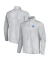 Tommy Bahama Men's Gray North Carolina Tar Heels Sport Delray Frond Quarter-zip Jacket In Gray