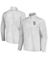 Tommy Bahama Men's Gray San Diego Padres Delray Frond Islandzone Half-zip Jacket In Gray