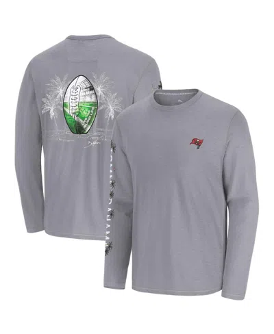Tommy Bahama Men's Gray Tampa Bay Buccaneers Oasis End Zone Lux Long Sleeve T-shirt