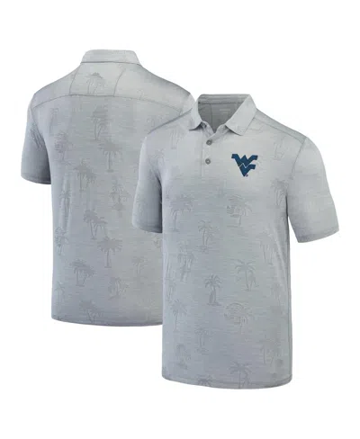 Tommy Bahama Men's Gray West Virginia Mountaineers Sport Palm Coast Palmera Islandzone Polo