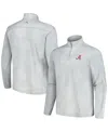 Tommy Bahama Men's Wisconsin Badgers Delray Frond Island Zone Half-zip Jacket In Gray